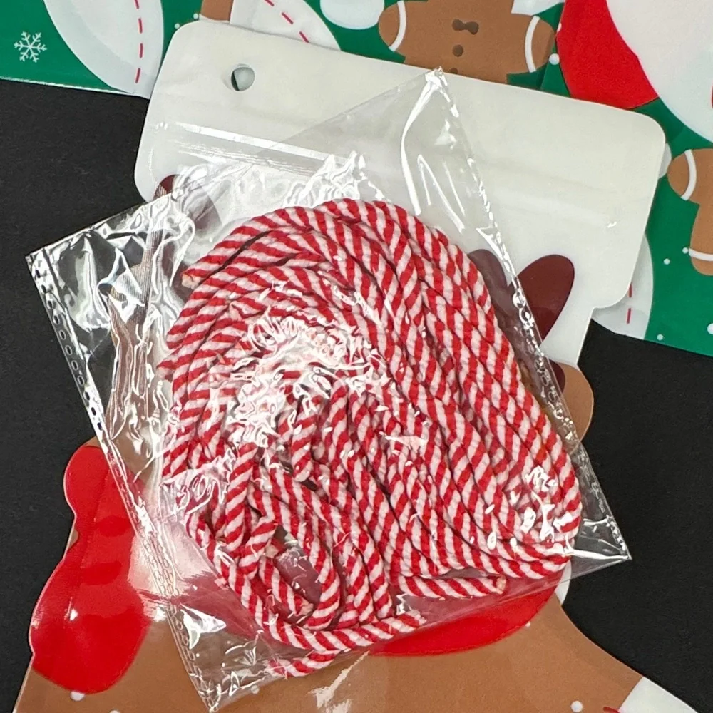 Festive Santa, Snowman and Reindeer Party Bags 12 pieces 4 of each kind & string
